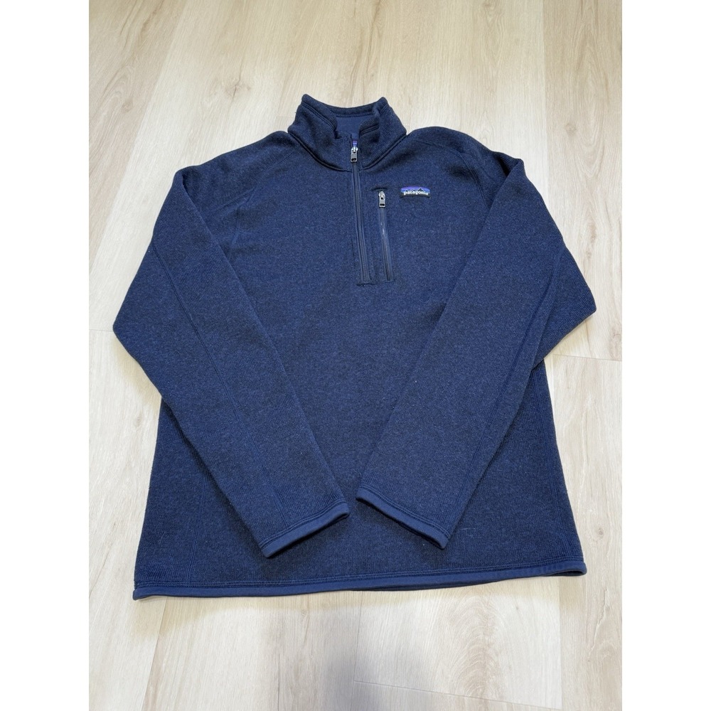 Patagonia Better Sweater Quarter Zip Pullover Fleece Men's Size Medium Navy Blue